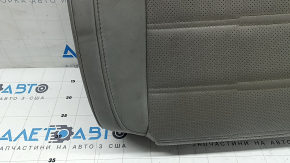 Обшивка подушки водительского сиденья Honda CRV 17-22 кожа серая, перфорация, подогрев, под чистку, замята