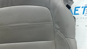 Обшивка подушки водительского сиденья Honda CRV 17-22 кожа серая, перфорация, подогрев, под чистку, замята