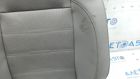 Обшивка спинки пассажирского сиденья Honda CRV 17-22 кожа серая, перфорация, подогрев, под чистку, замята