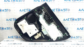 Panou ușă spate stânga pentru Honda CRV 17-22, negru, cotieră din piele gri, inserție din piele gri, ornament tip lemn, cu mâner, zgârieturi, necesită curățare, crăpătură