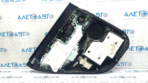 Panou ușă spate dreapta negru pentru Honda CRV 17-22, cotieră din piele gri, inserție din piele gri, mulaj tip lemn, difuzor tip tweeter, zgârieturi, gata de curățare chimică