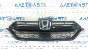 Решетка радиатора grill в сборе Honda CRV 20-22 со значком, hybrid, под радар, с накладками молдингов, песок