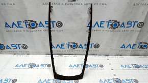 Ornamente consolă centrală restaurate Audi A4 B8 13-16, finisaj rădăcină de nuc maro închis, zgârieturi