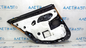 Garnitura portiera spate dreapta BMW 3 G20 19- negru, maro piele COGNAC, cu insert cromat, cu maner, zgarieturi, curatabil