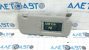 Козырек правый Kia Sorento 21-26 HEV, PHEV серый под панораму, без крючка