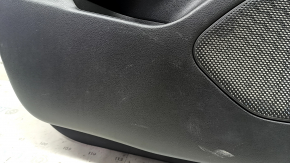 Panou decorativ ușă spate stânga Nissan Rogue 23-23 S fabricat în SUA, negru, fără cortină, cu inserție gri din stofă, cotiera din piele, plafon maro, zgârieturi