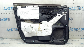 Panou ușă față dreapta pentru Nissan Rogue 23-24 fabricat în SUA, negru cu inserție din piele neagră, cotieră din piele, plafon maro, cu mâner și ornamente, zgârieturi