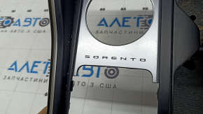 Накладка центральной консоли с подстаканниками Kia Sorento 21-26 HEV, PHEV черная, царапины