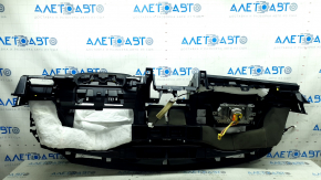Торпедо передняя панель с AIRBAG Toyota Camry v55 15-17 usa черная, белая строчка