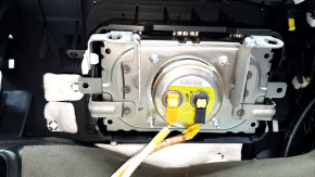 Торпедо передняя панель с AIRBAG Toyota Camry v55 15-17 usa черная, белая строчка