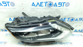 Фара передняя правая Nissan Rogue 17-18 LED, сломана направляйка, песок, под полировку