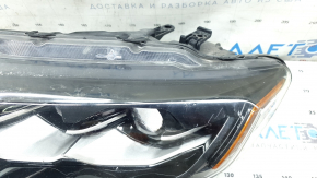 Фара передняя левая Nissan Rogue 17-18 LED, сломаны крепления, песок, полез лак