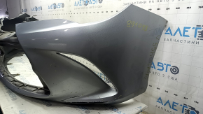 Бампер передний голый Toyota Camry v55 15-17 usa, серебро, царапины, надлом крепления, сколы, паутина, вмятины