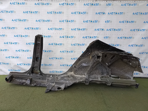 Четверть крыло задняя правая Toyota Camry v70 18-24 без BSM, отпилена, с центральной стойкой, черная, горевшая стойка, вмятина