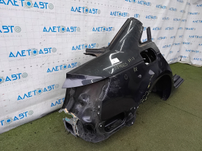 Четверть крыло задняя правая Audi A4 B9 17-19 отпилена, графит, после ремонта, примята, тычки