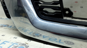 Grilă radiator Nissan Rogue 17-18 pentru cameră, radar, emblemă pătrată, fără emblemă, nisip, crom umflat