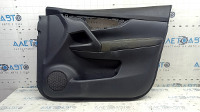 Panou ușă dreapta față pentru Nissan Rogue 17-20, negru cu inserție din plastic negru, cotiera din piele, necesită curățare, zgârieturi