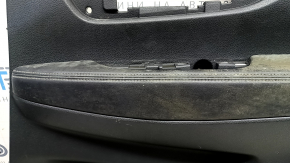 Panou ușă spate dreapta pentru Nissan Rogue 17-20, negru cu inserție din plastic negru, cotieră din piele