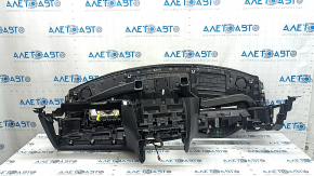 Торпедо передняя панель с AIRBAG Infiniti QX50 22-25 черная, под динамик, с дефлекторами