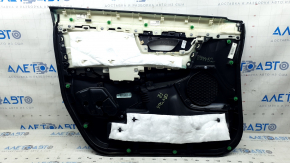 Panou ușă dreapta față neagră pentru Honda CRV 17-22, cotieră din material textil negru, inserție din material textil negru, ornament din lemn deschis la culoare, necesită curățare, zgârieturi, urme d