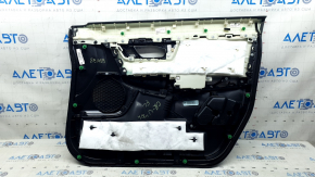 Panou ușă stânga față negru pentru Honda CRV 17-22, cotieră din material textil negru, inserție din material textil negru, ornament din lemn deschis la culoare, necesită curățare, zgârieturi, urme de 
