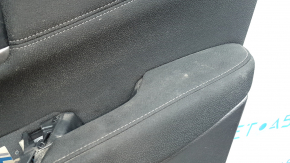Panou ușă spate dreapta negru pentru Honda CRV 17-22, cotieră din material textil negru, inserție din material textil negru, ornament din lemn deschis la culoare, sub tweeter, zgârieturi, urme de uzur