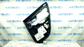 Panou ușă spate stânga pentru Honda CRV 17-22, negru, inserție piele bej, cotieră piele bej, ornament imitație lemn, sub tweeter
