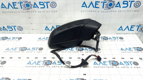 Ansamblu oglindă retrovizoare dreapta pentru Audi Q5 80A 18-24V 15 pini, reglare automată a intensității luminii, semnalizare, BSM, încălzită, alb