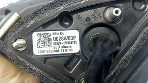 Зеркало боковое правое в сборе Hyundai Tucson 22-26 8 пинов, поворотник, подогрев, BSM, синее