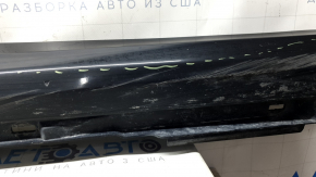 Порог правый Audi A6 C8 19-25 S-Line, черный LY9T, надрыв, царапины, затёрт