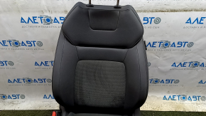 Водительское сиденье Nissan Ariya 23-26 с airbag, электрическое, подогрев, кожзам черный с вставкой алькантары, ожог