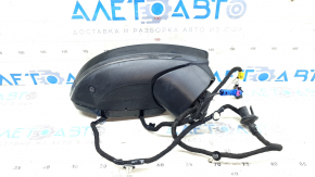 Зеркало боковое правое в сборе Audi A6 C8 19-25 15+2 пинов, поворотник, подогрев, автозатемнение, автоскладывание, камера, BSM, черное, царапины, побелел пластик