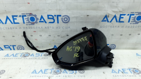Зеркало боковое левое в сборе Audi A6 C8 19-25 15+2 пинов, поворотник, подогрев, автозатемнение, автоскладывание, камера, BSM, черное