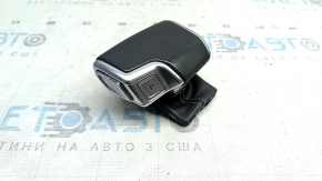 Ручка КПП Audi A6 C8 19-25 кожа темно-серая с серой строчкой, с накладкой, потерта