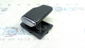 Ручка КПП Audi A6 C8 19-25 кожа темно-серая с серой строчкой, с накладкой, потерта