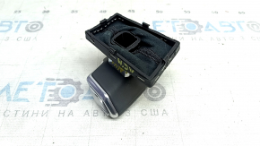 Ручка КПП Audi A6 C8 19-25 кожа темно-серая с серой строчкой, с накладкой, потерта