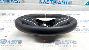 Руль в сборе Nissan Ariya 23-26 кожа черная с подогревом без автопилота, примят, царапины