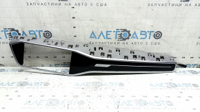 Накладка передней панели Audi A6 C8 19-24 черный глянец, хром, Quattro, царапины