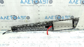 Накладка передней панели Audi A6 C8 19-24 черный глянец, хром, Quattro, царапины