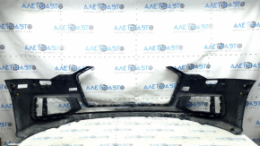 Бампер передний голый Audi A6 C8 19-23 под park assist под омыватель фар, S-Line, без заглушки, черный, царапины, песок, надломаны крепления, надрыв, потёрт
