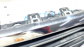 Решетка радиатора в сборе Audi A6 C8 19-23 под парктроники без радара, черный мат с хромом, с эмблемами и накладками, под камеру, песок