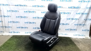 Водительское сидение Audi E-Tron 19-23 с airbag, электрическое, подогрев, кожа темно-серая, с перфорацией, белая строчка, с подголовником, царапины