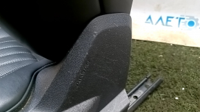 Водительское сидение Audi E-Tron 19-23 с airbag, электрическое, подогрев, кожа темно-серая, с перфорацией, белая строчка, с подголовником, царапины