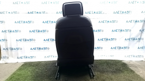 Водительское сидение Audi E-Tron 19-23 с airbag, электрическое, подогрев, кожа темно-серая, с перфорацией, белая строчка, с подголовником, царапины