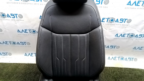 Пассажирское сидение Audi E-Tron 19-23 с airbag, электрическое, подогрев, кожа темно-серая, с перфорацией, белая строчка, с подголовником