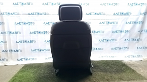 Пассажирское сидение Audi E-Tron 19-23 с airbag, электрическое, подогрев, кожа темно-серая, с перфорацией, белая строчка, с подголовником