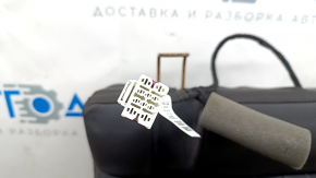 Подушка заднего ряда сидений Audi E-Tron 19-23 подогрев, кожа темно-серая, с перфорацией, белая строчка