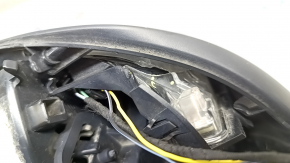 Ansamblu oglindă retrovizoare stânga pentru Audi E-Tron 19-23, 13+1 pini, încălzită, antiorbire automată, BSM, cameră cu ornament cromat, culoarea caroseriei, grafit LZ7S, fără ornamente, crăpată