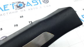 Ornamente prag ușă dreapta față pentru Toyota Venza 21-24, negre, inserție cromată, zgârieturi, coroziune, lovituri pe ornamentele cromate