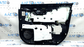 Panou ușă stânga față pentru Toyota Venza 2011-2012 XLE, Limited, piele neagră cu cusături gri, cu scaun cu memorie, garnitură gri închis, cu mâner, zgârieturi, abraziuni